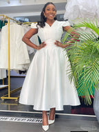 Pearl White Party Dress