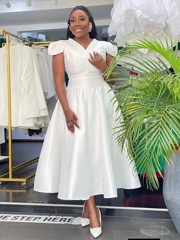 Pearl White Party Dress