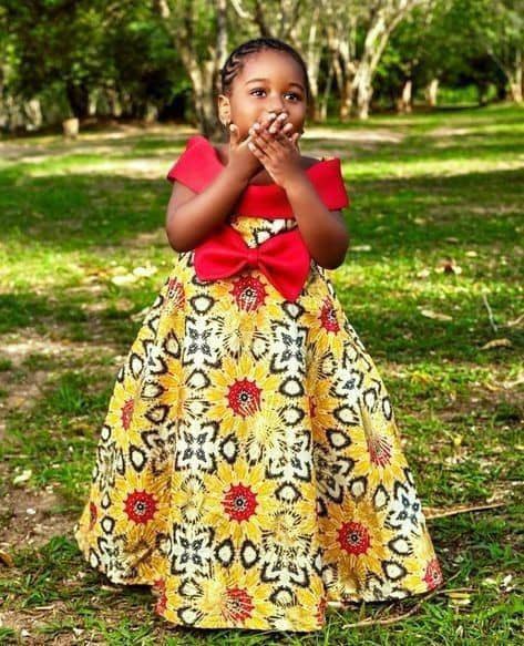 Classic Bloom Girls Ankara Dress
