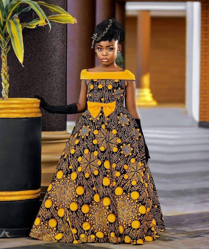 Classic Bloom Girls Ankara Dress