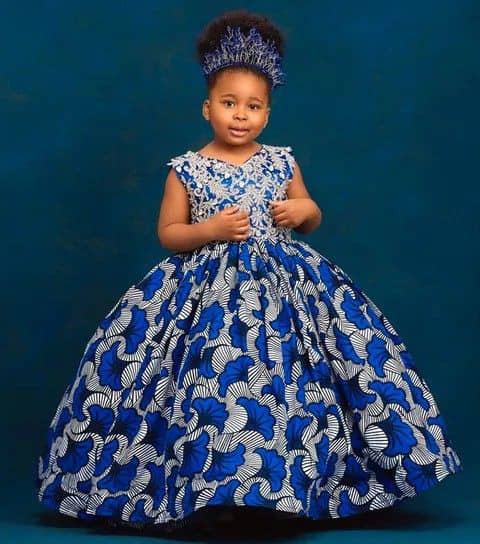 Classic Bloom Girls Ankara Dress