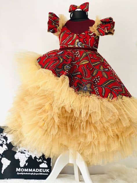 Classic Bloom Girls Ankara Dress