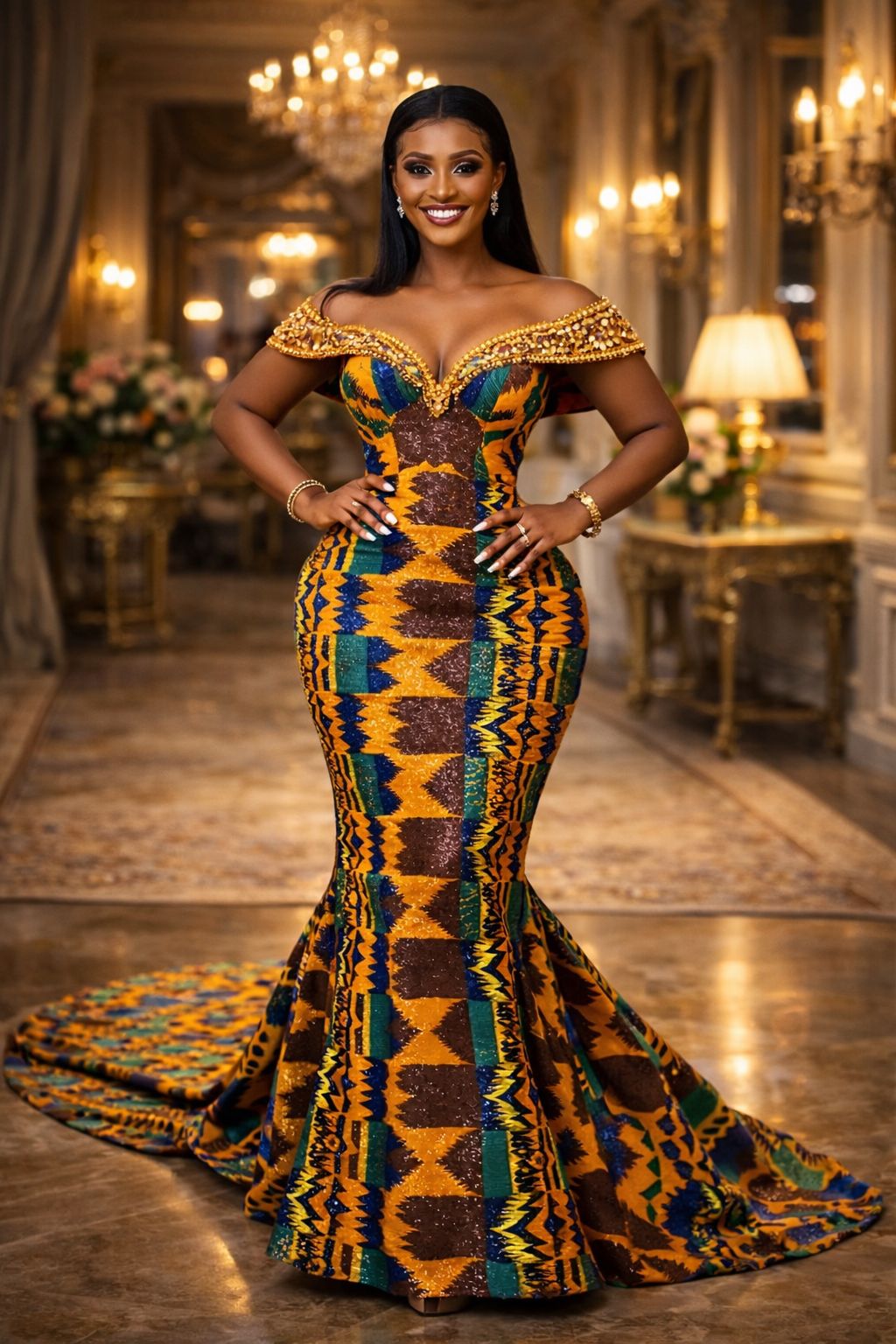 Asoire Ankara Bridal Dress