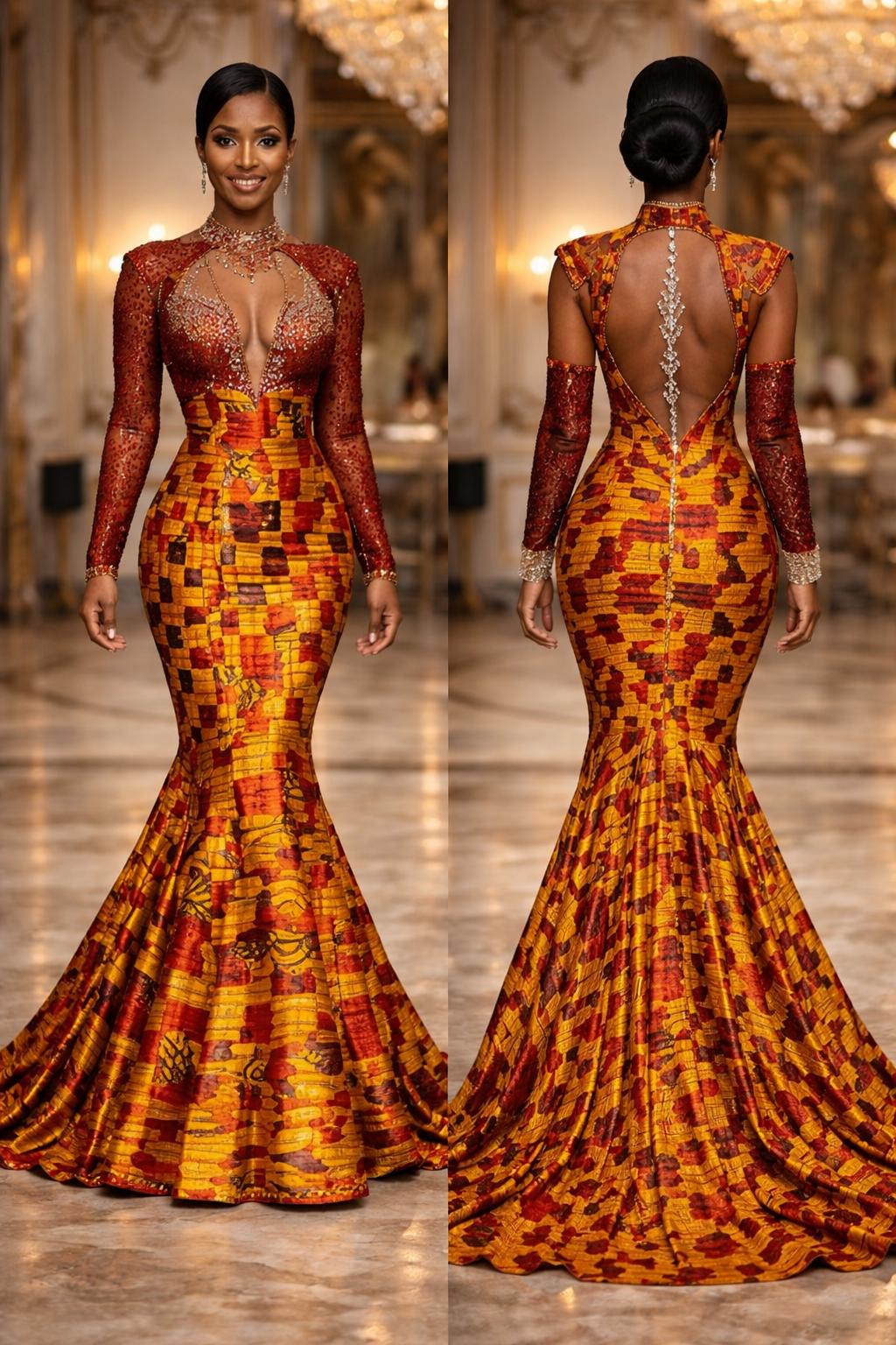 Asoire Ankara Bridal Dress